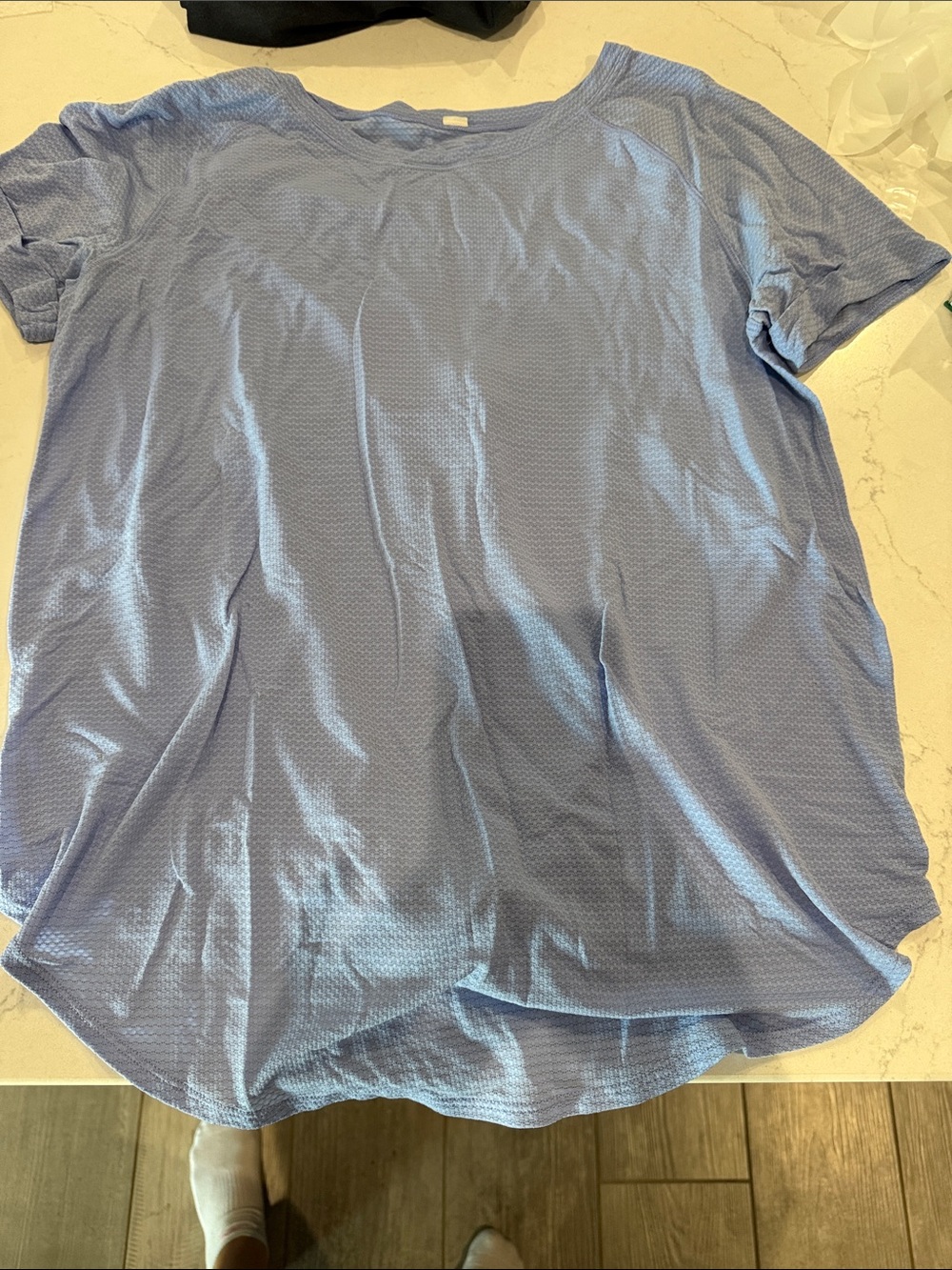 Lulu Light Blue Short-Sleeve Crew Neck Shirt